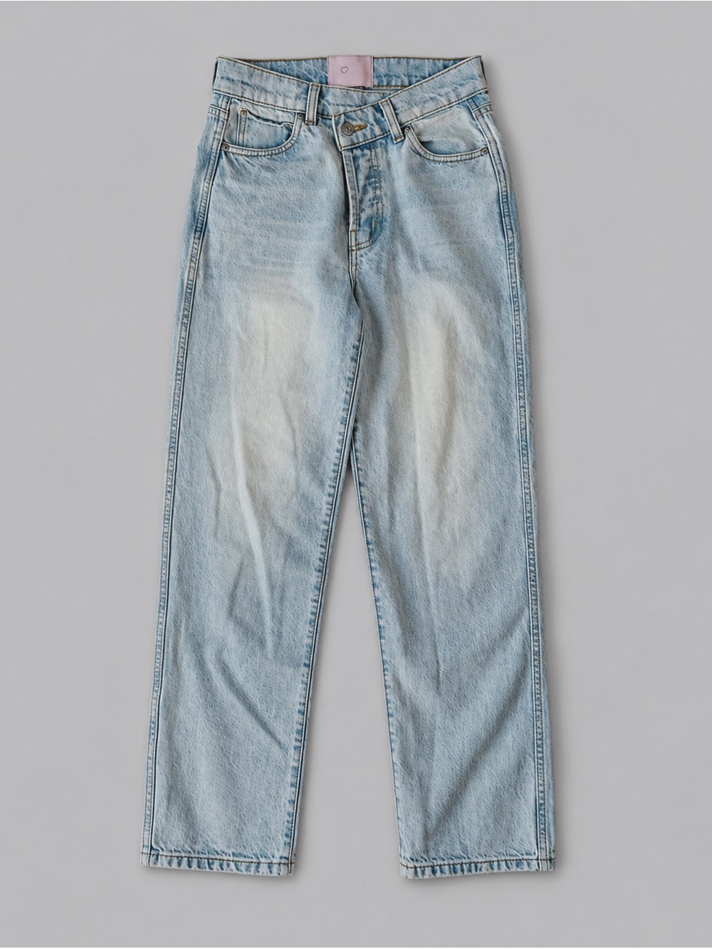 Revice Woman Light Wash 90s Crossover Straight Leg Jeans US25 Y2K Western Grunge